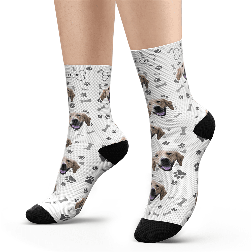 Custom Dog Socks With Your Text