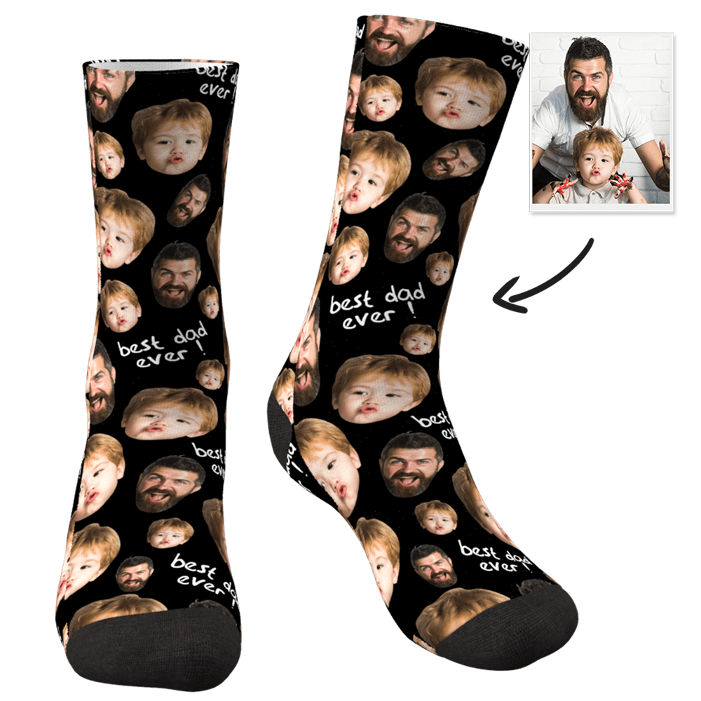 Custom Face Socks To The Best Dad-PhotoPuzzleAU