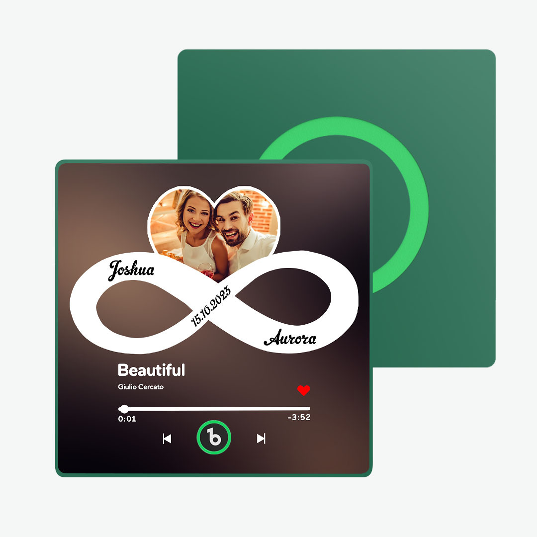 Custom Music Fridge Magnet with Colorful Frame Personalized Album Infinite Love Fridge Magnet That Can Be Played Song Ideal Gift for Couple -