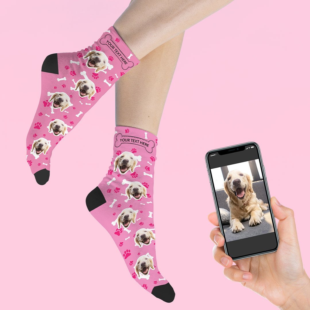 Custom Dog Socks With Your Text