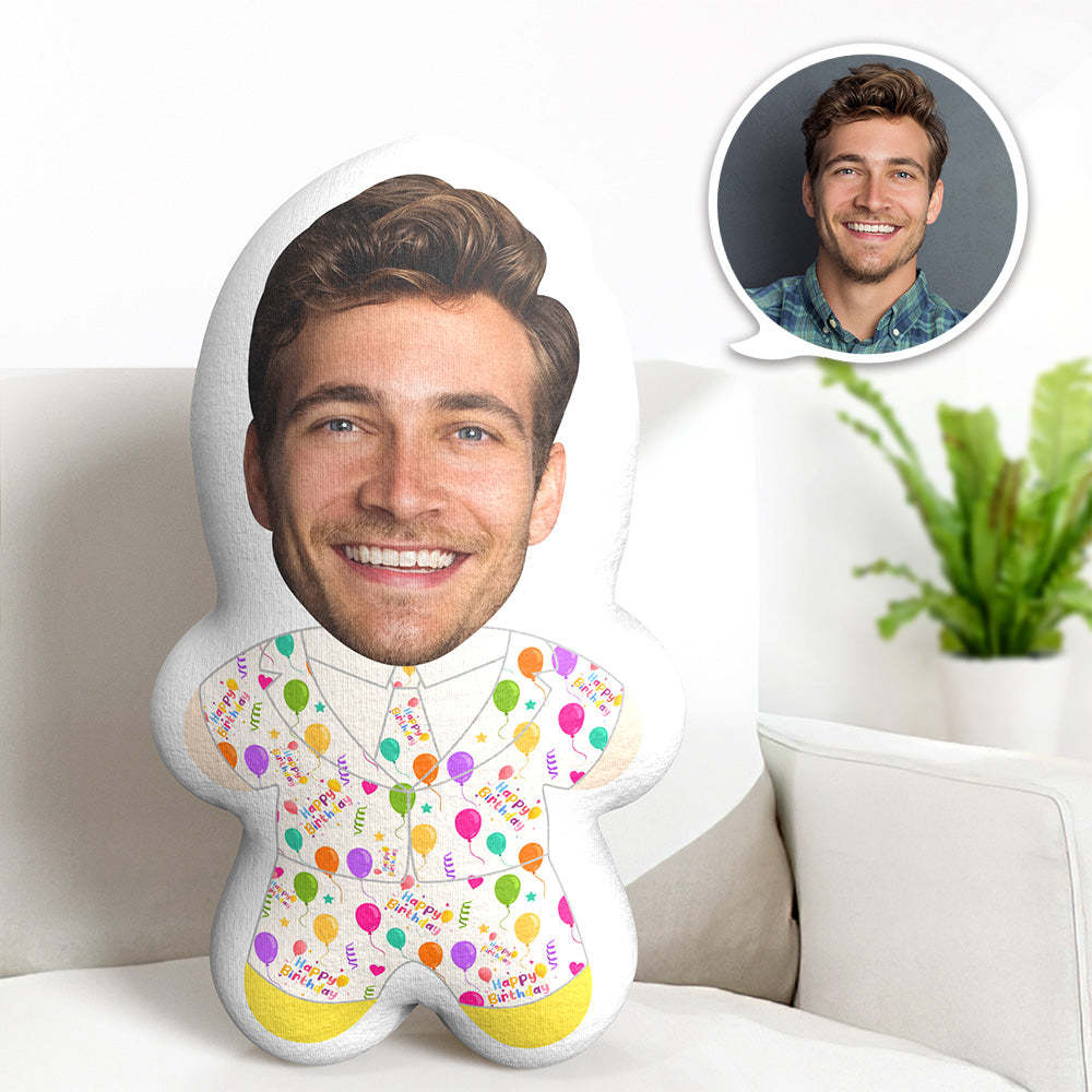 Custom Face Pillow Birthday Suit Body Pillow Photo MiniMe Pillow Funny Birthday Gift -