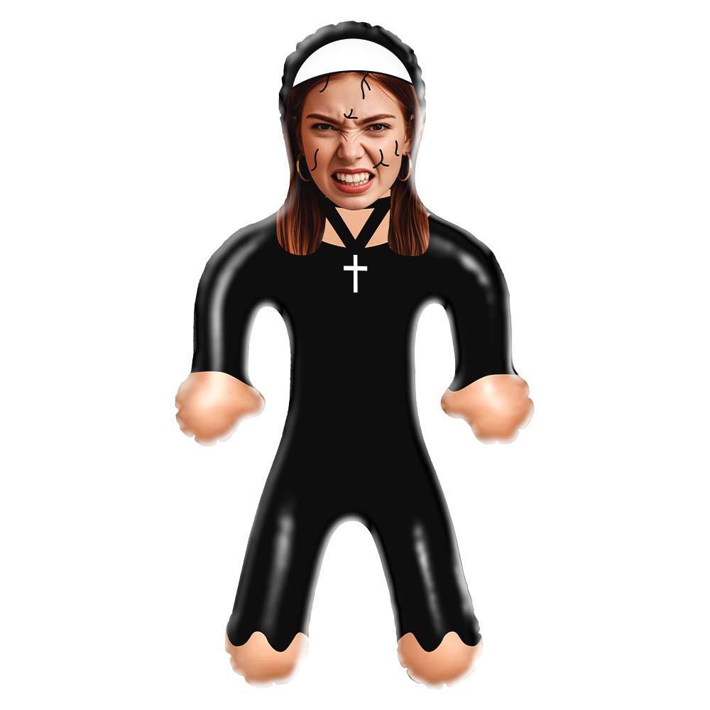 The Nun Halloween Horror Inflatable Doll, Customized Face, Personalized Halloween Horror Gift -