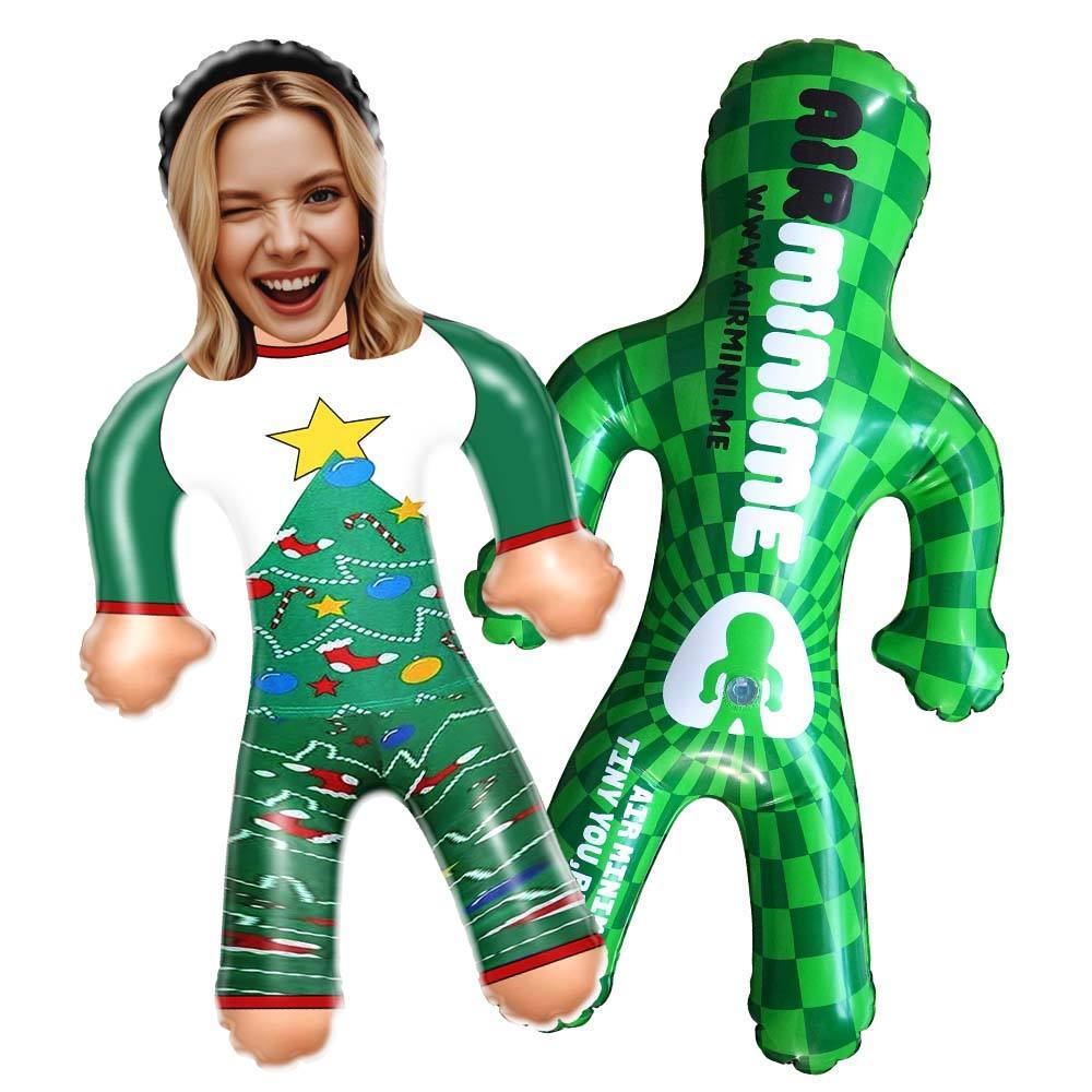 Custom Blow Up Doll Green Christmas Pyjama Set Air Minime Doll Funny Inflatable Christmas Gift -