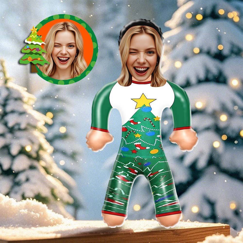 Custom Blow Up Doll Green Christmas Pyjama Set Air Minime Doll Funny Inflatable Christmas Gift -