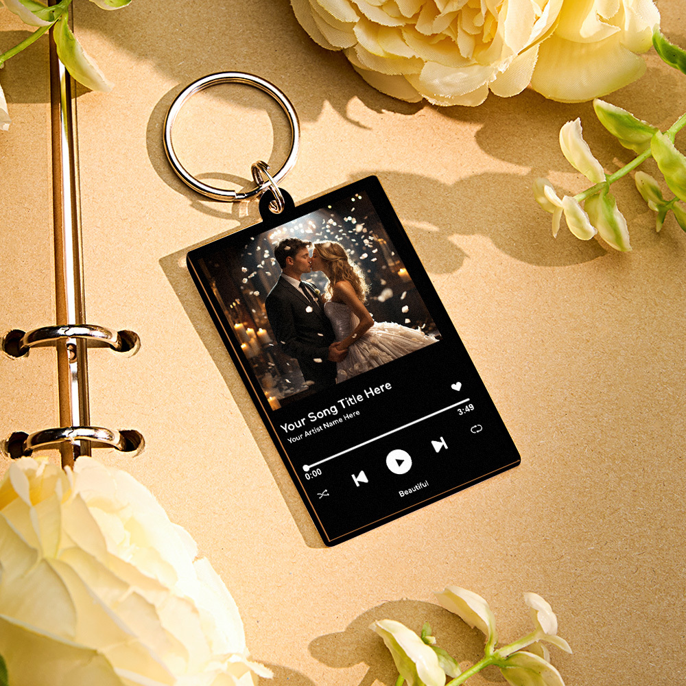 Custom Acrylic Keychain Photo and Text Acrylic Keychain Creative Gifts Anniversary Gift Keychain