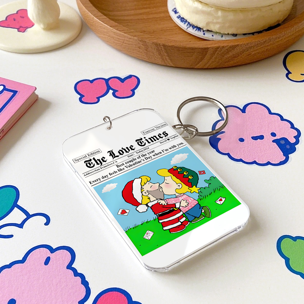 Custom Cartoon Keychain Personalized Gifts For Couple Keychain The Love Times