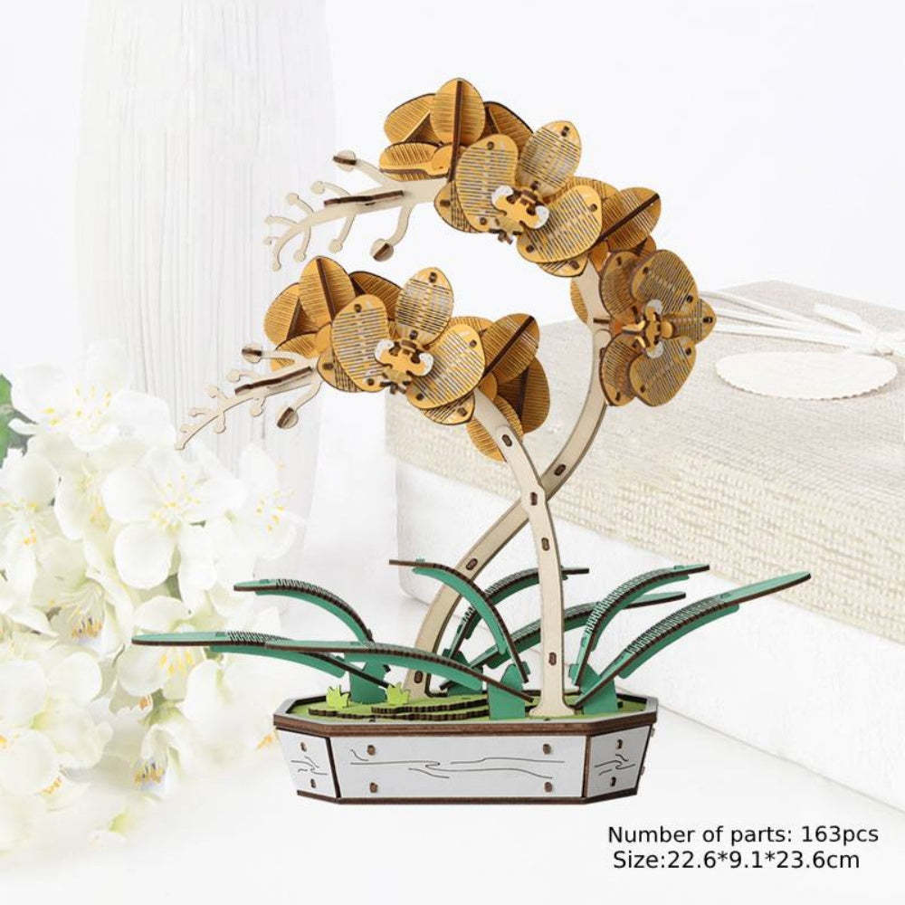 DIY Wooden Flower Puzzle 3D Puzzle Mother's Day Gift for Mum -
