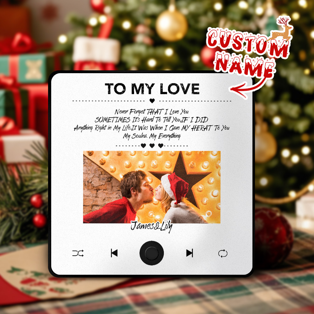 Custom Fridge Magnet with Photo & Music - Choose Your Music Christmas Gifts -