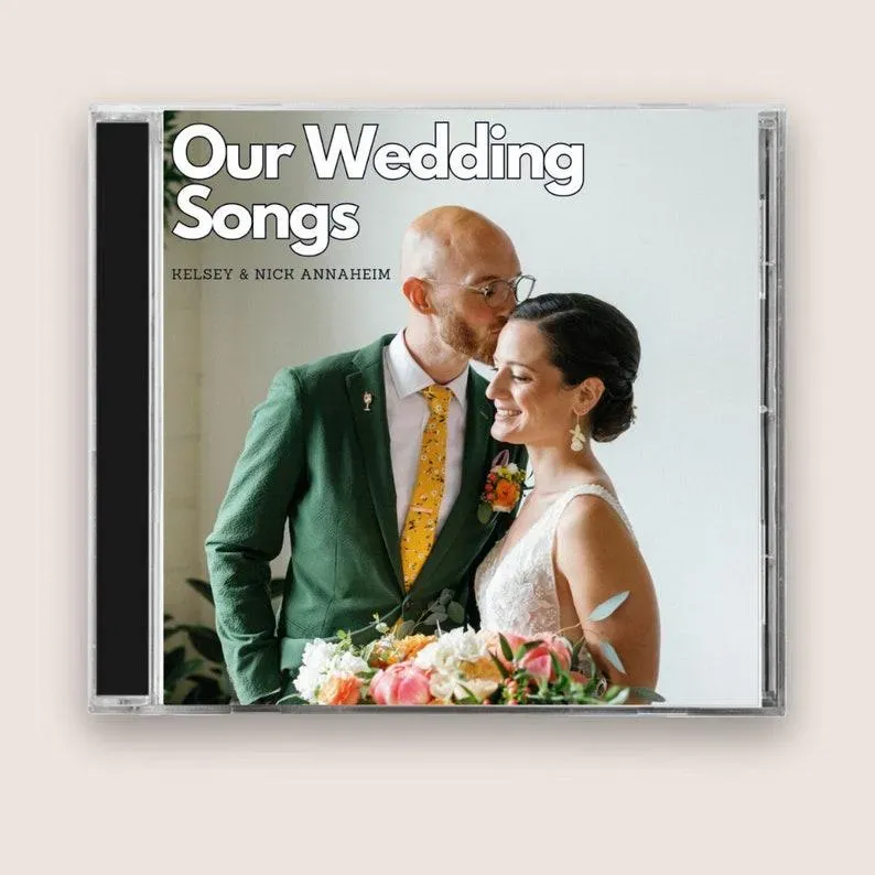 Personalized Custom CD Album 10 Songs Custom CD & Jewel Case | Valentines, Anniversary Wedding Gift Custom CD Mixtape With 5 Photos -