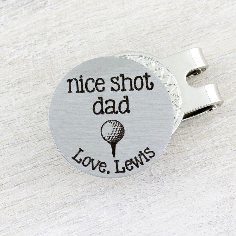 Personalized Golf Ball Marker Golf Gifts for Men, Custom Engraved Dad Birthday Gift from Daughter - 