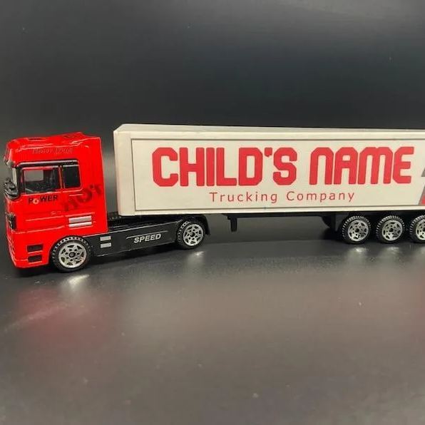 Personalized Toy Truck, Customized With Name On The Side of The Truck: Birthday, Christmas, Any Event for Him -