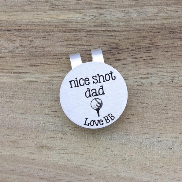 Personalized Golf Ball Marker Golf Gifts for Men, Custom Engraved Dad Birthday Gift from Daughter - 