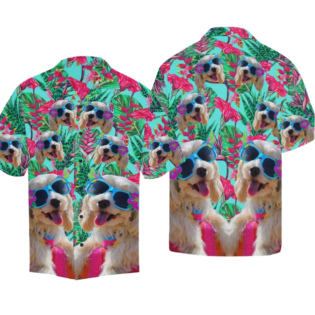 Custom Hawaiian Aloha Shirt For Men Custom Button-down Shirts With Hawaiian Flowers -
