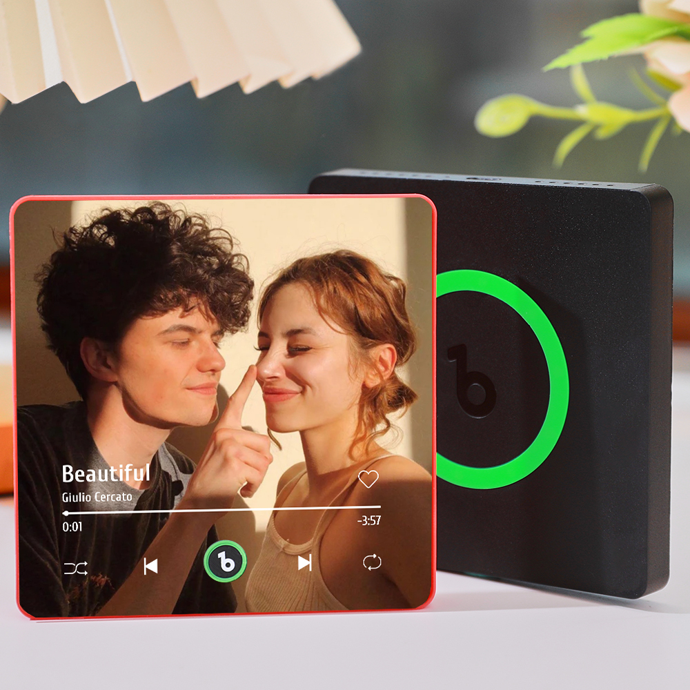 Custom Music Fridge Magnet Personalized Colorful Frame Album Fridge Magnet Can Play Songs Gift for Couple