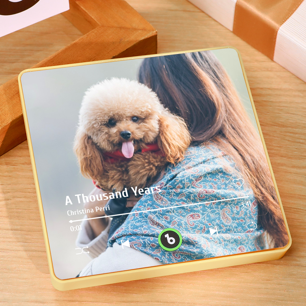 Custom Music Fridge Magnet Colorful Frame Album Fridge Magnet Can Play Songs Gift for Pet Lover