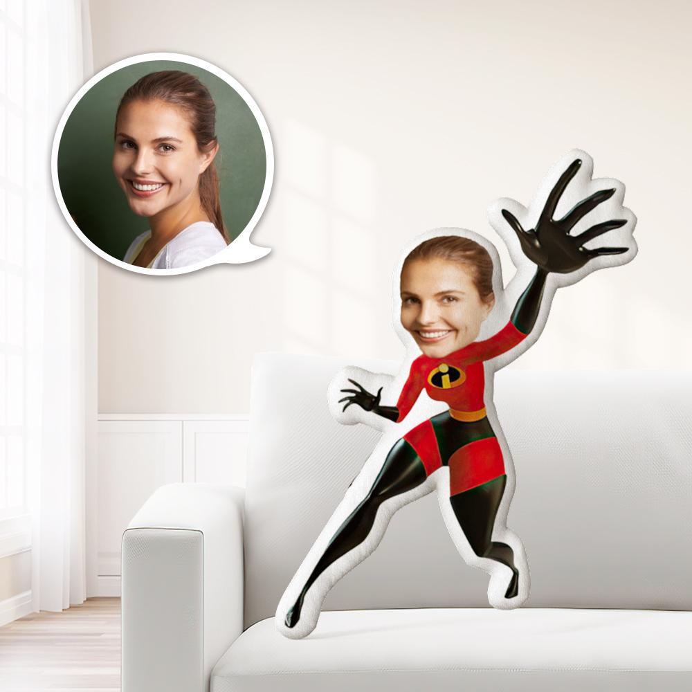 パーソナライズされた写真枕に私の顔カスタム ミニ 人形ギャグギフトおもちゃ Elastigirl 衣装 -