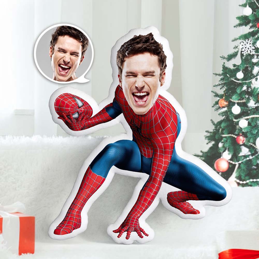 クリスマスギフト カスタム抱き枕 スパイダーマン パーソナライズされたスパイダーマン ぬいぐるみ マスクを脱いだ人 ビクトリー スローピロー -