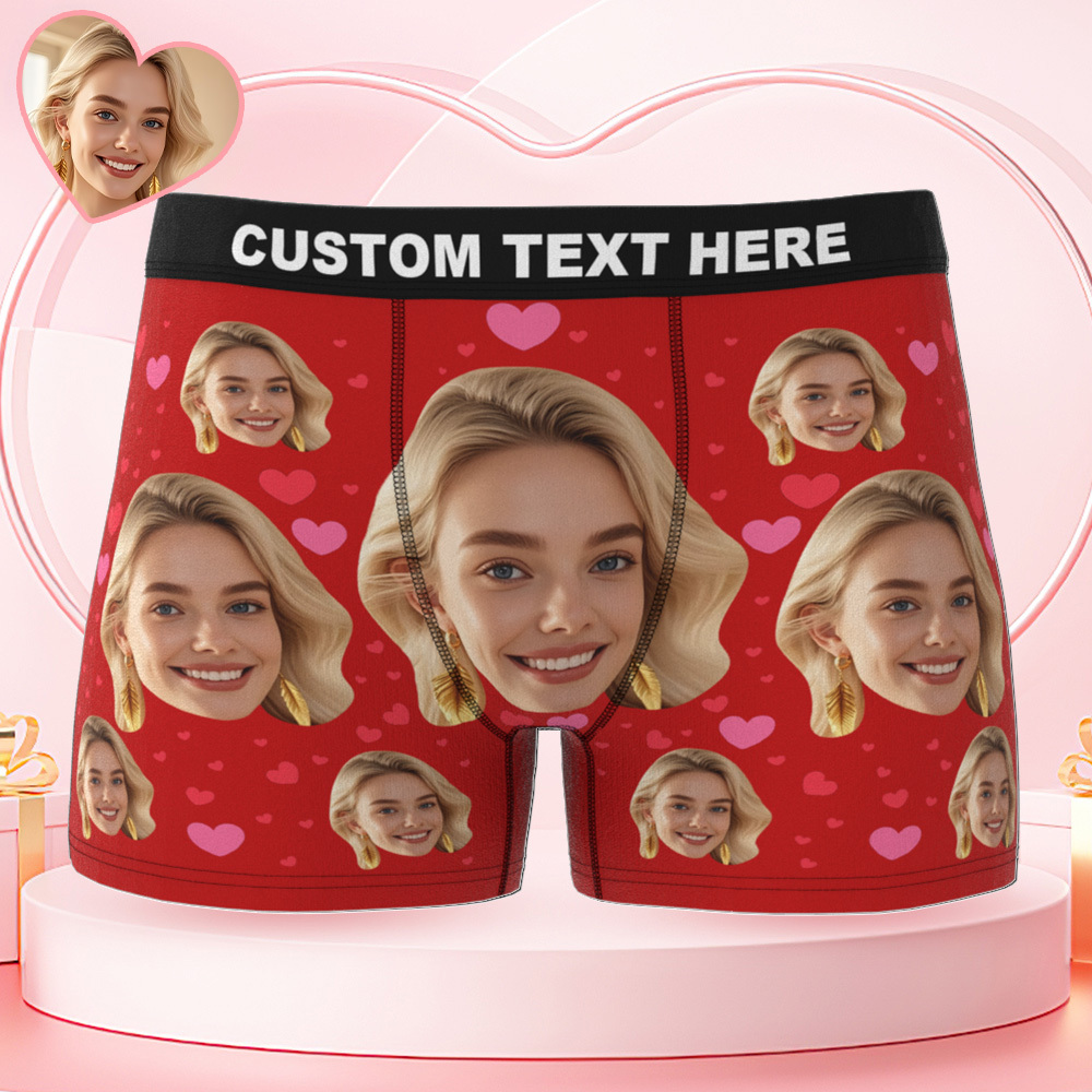 カスタムフェイスメンズアンダーウェア パーソナライズ写真 メンズボクサーブリーフ バレンタインギフト - FaceBoxer