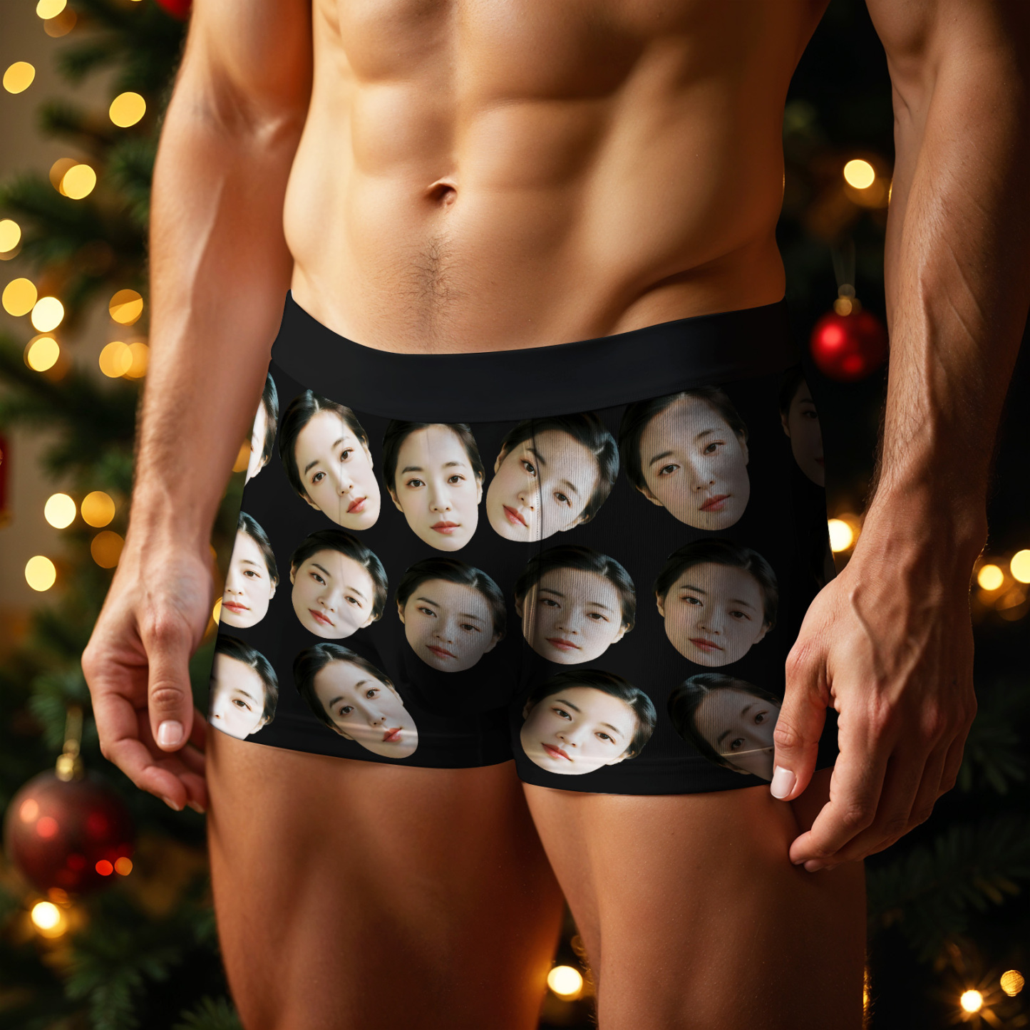 カスタムビッグフェイスボクサーパーソナライズされたボーイフレンド用ボクサーブリーフ