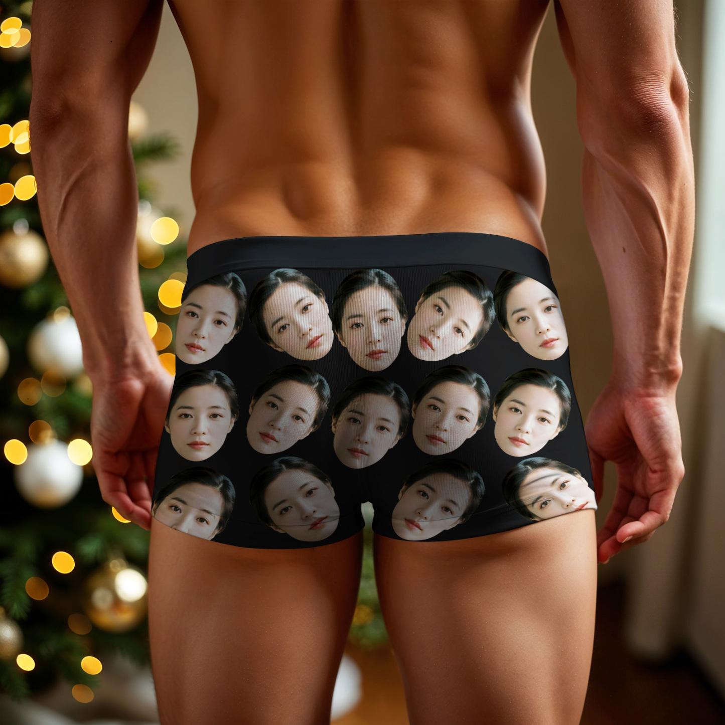 カスタムビッグフェイスボクサーパーソナライズされたボーイフレンド用ボクサーブリーフ