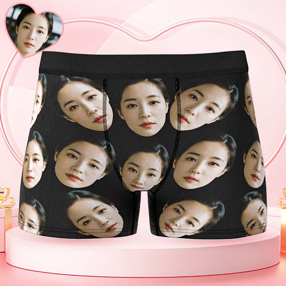 カスタムビッグフェイスボクサーパーソナライズされたボーイフレンド用ボクサーブリーフ