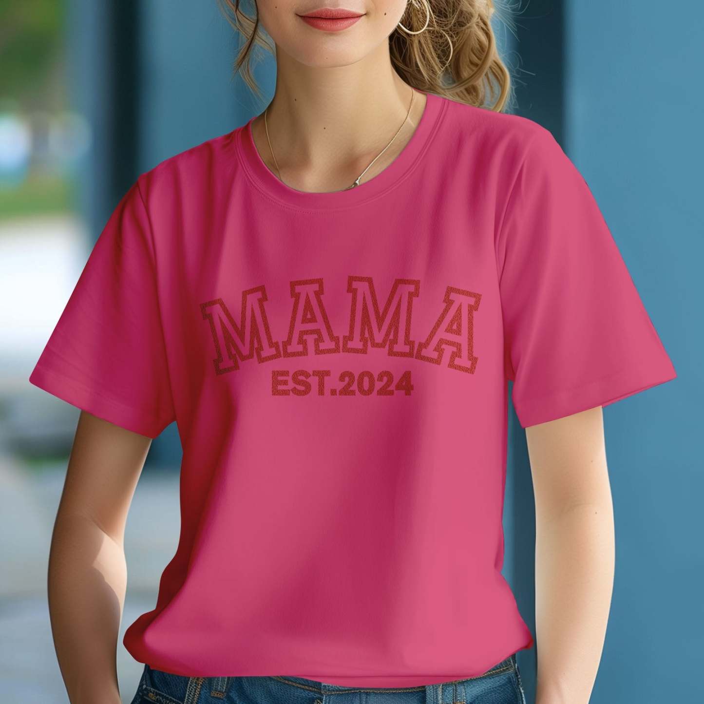 Custom Mama T-shirt Temperature-sensitive T-shirt Mother's Day Gift -