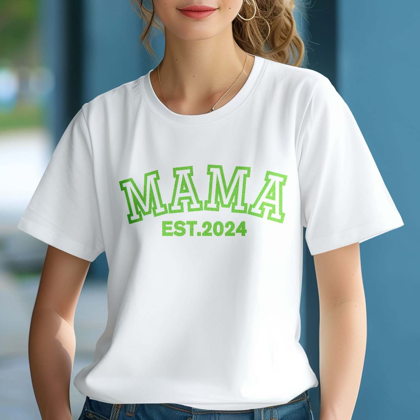 Custom Mama T-shirt Glow-in-the-dark T-shirt Mother's Day gift -