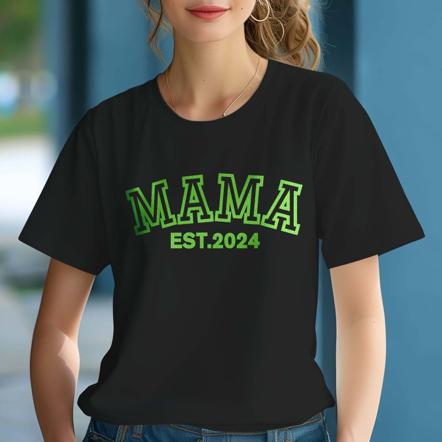 Custom Mama T-shirt Glow-in-the-dark T-shirt Mother's Day gift -