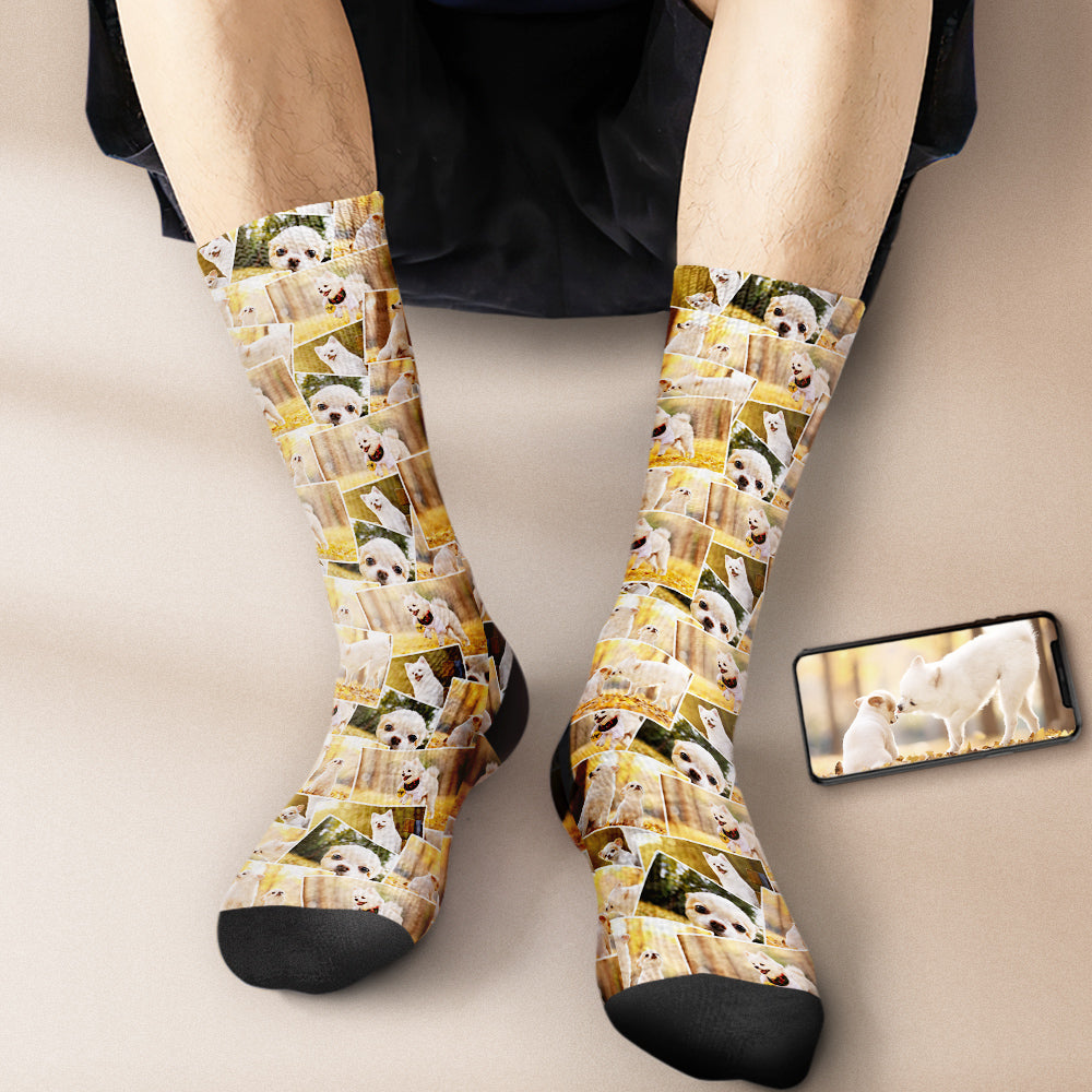 カスタムフェイスソックス-写真５枚入れ可能なオリジナル靴下