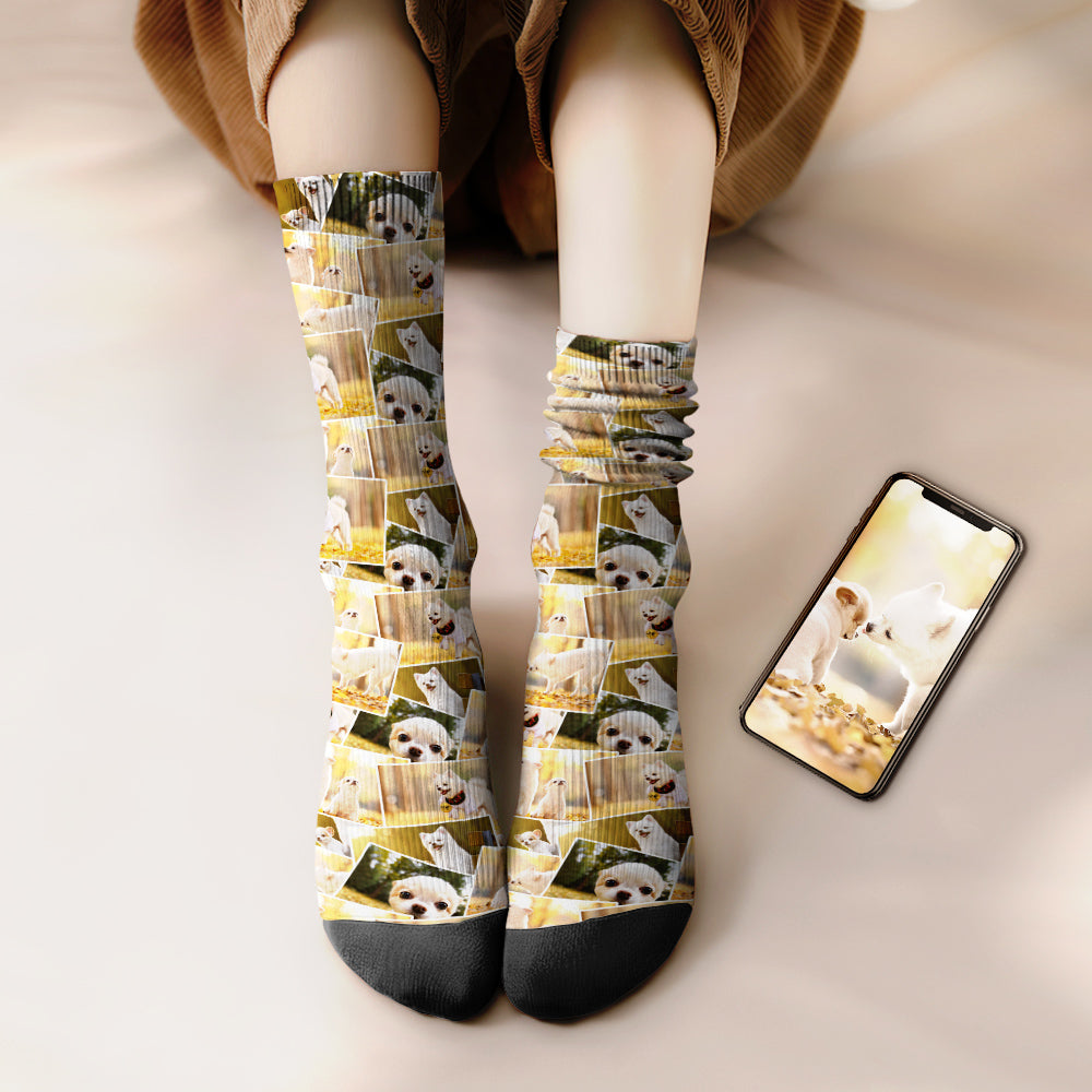 カスタムフェイスソックス-写真５枚入れ可能なオリジナル靴下