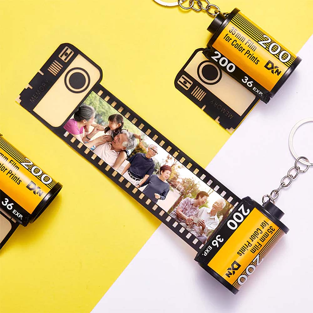 大人気カスタムフォトテキストカメラロールキーホルダーベスト贈り物‐最大写真20枚やテキスト添付作成大切な方への気持ちを込めてプレゼント