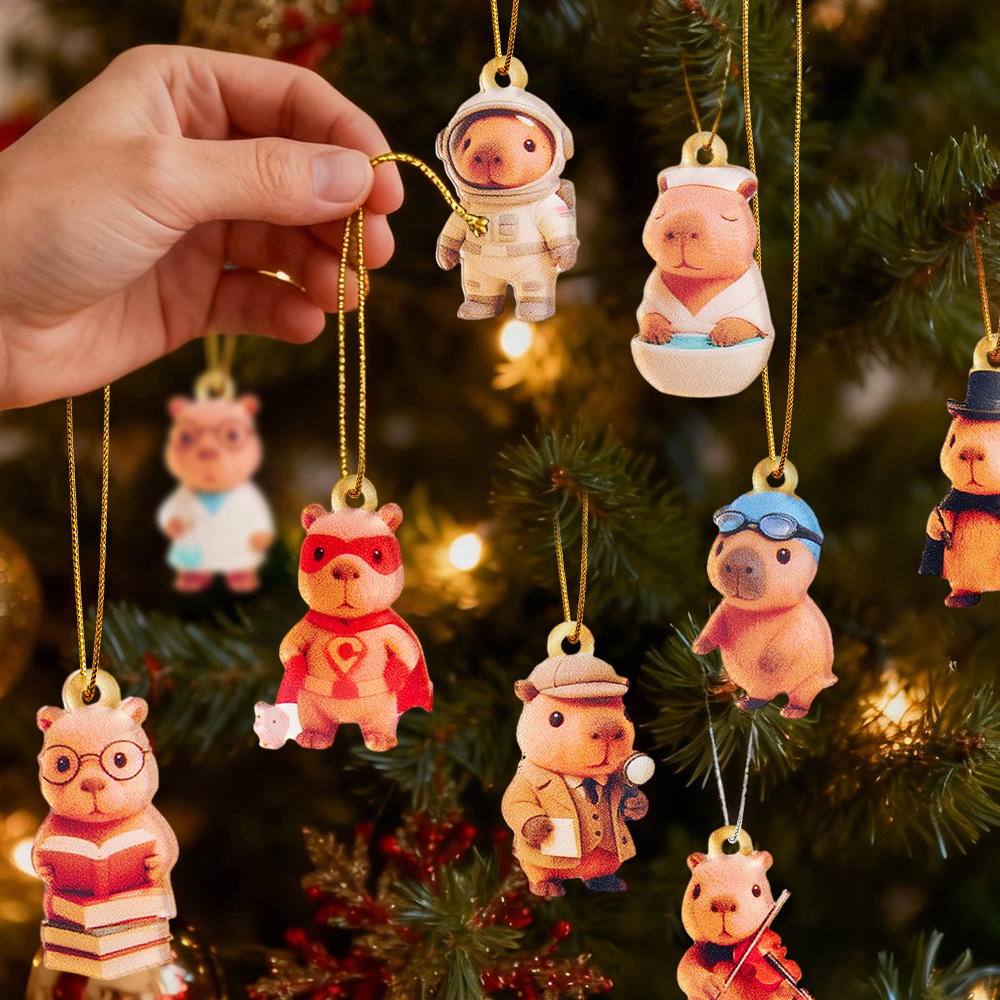 Capybara Advent Calendar 2025: 24 Acrylic Christmas Ornaments