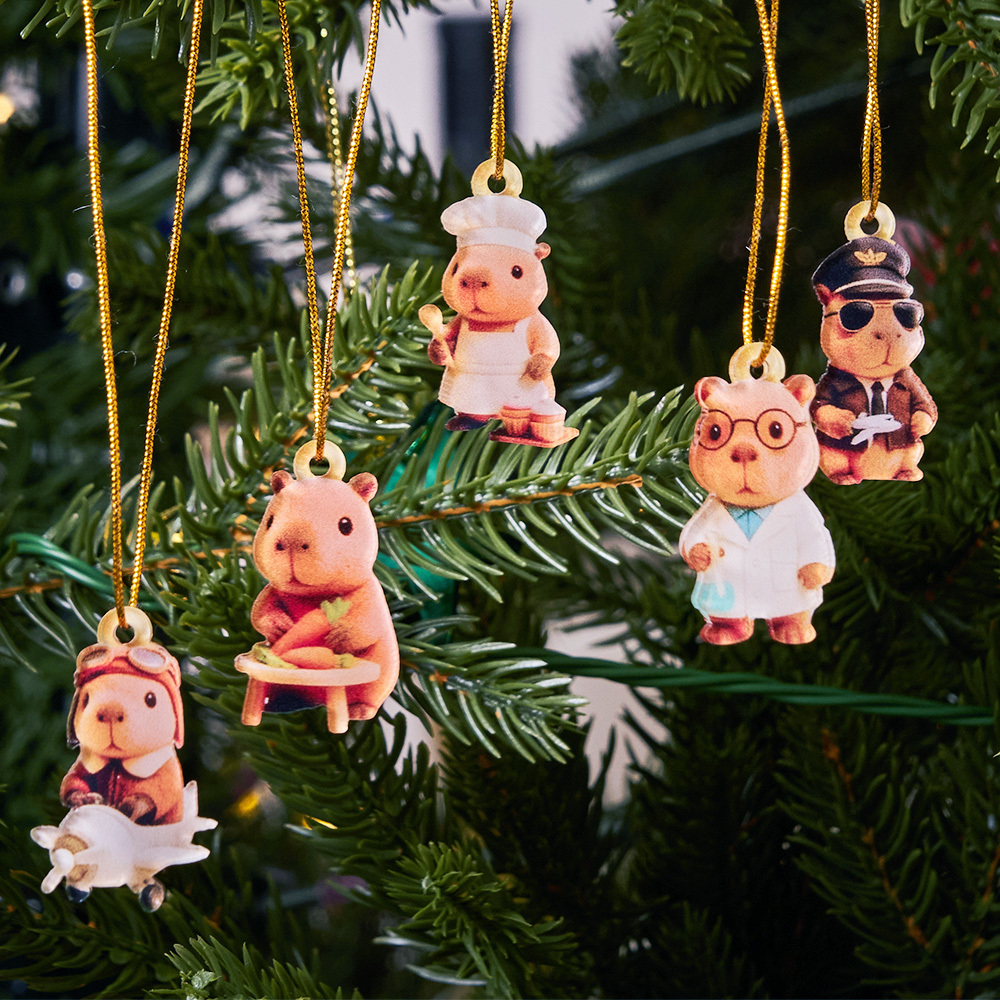 Capybara Advent Calendar 2025: 24 Acrylic Christmas Ornaments