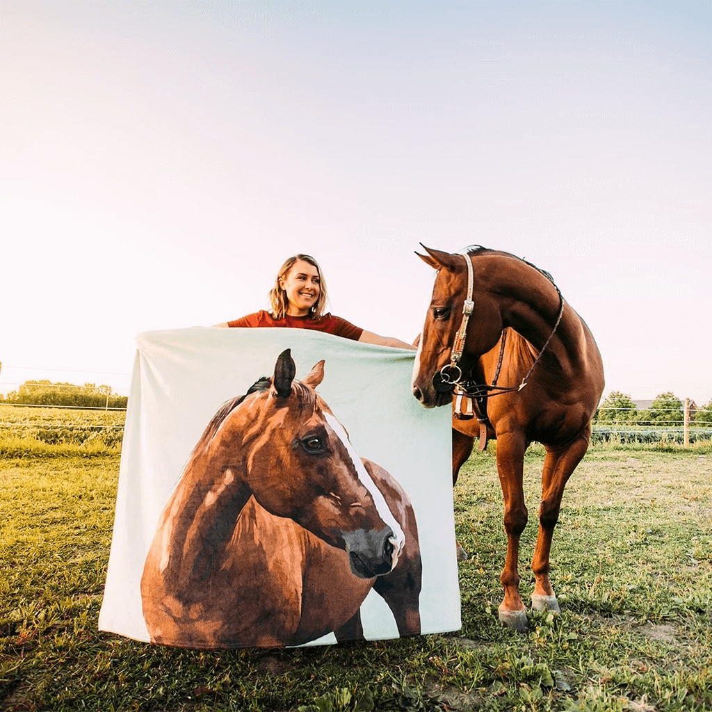 Personalised Dog Blanket Painted Art Portrait Fleece Blanket - MyFaceBoxerUK