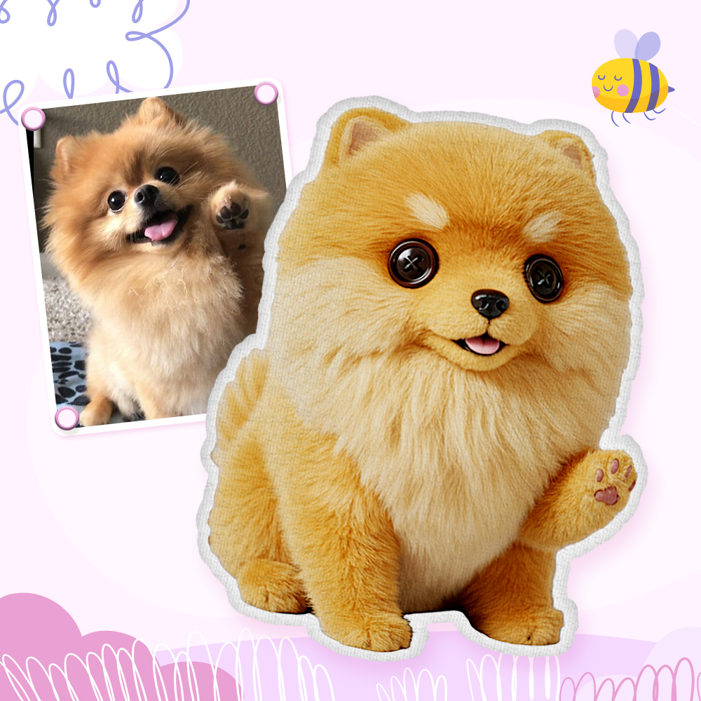 Custom Photo Plush Doll Pillow Personalized Cartoon Mini Me Plush Pillow Birthday Gift for Friend - MyFaceBoxer