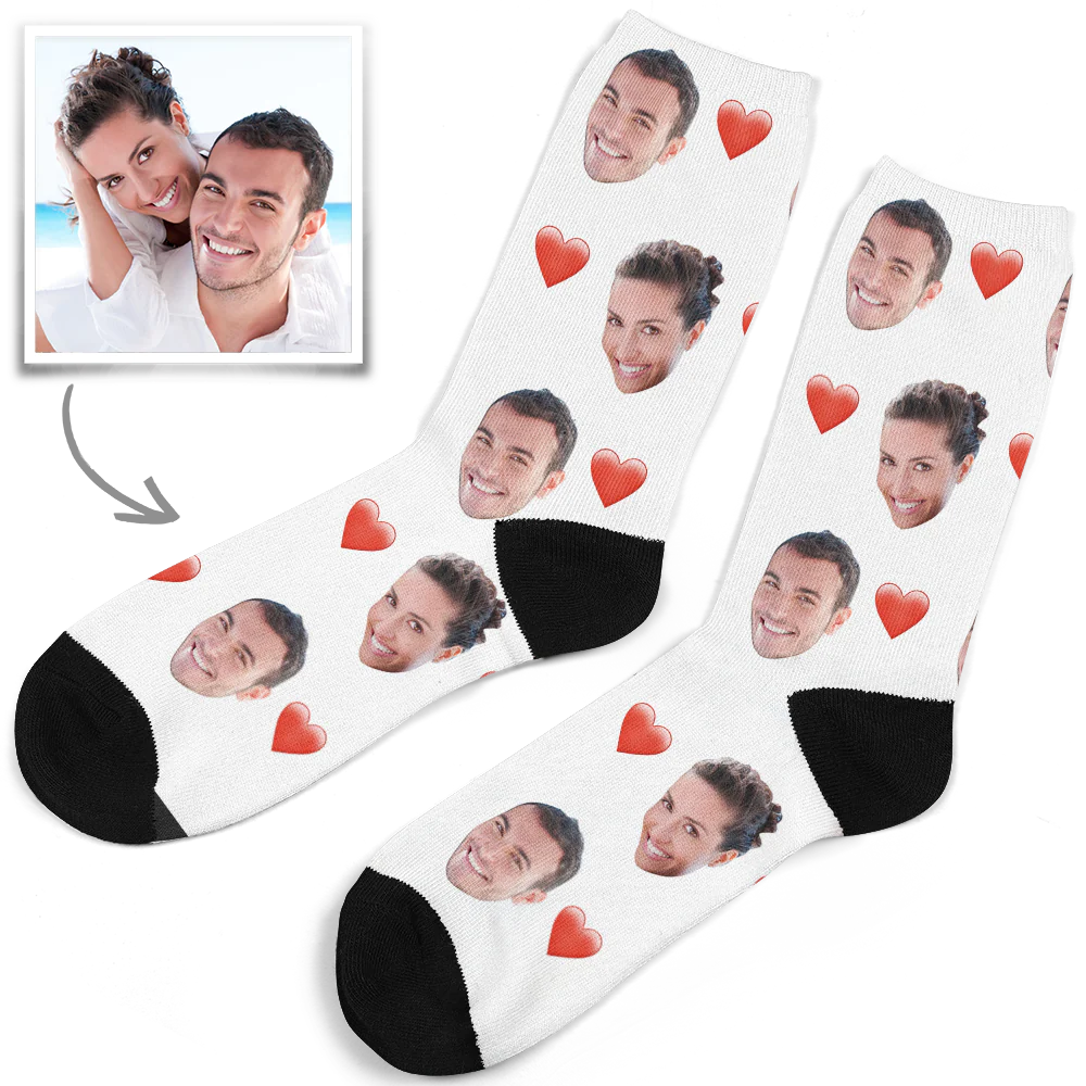 Photo Socks Customized Love Face Socks - MyFaceBoxerUK
