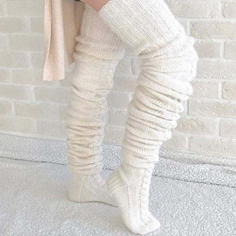 Knitted Over The Knee Socks Women Winter Leg Warmers Over Knee Thick Leg Warmers - MyFaceBoxerUK