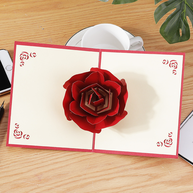 Valentine's Day 3D Rose Greeting Card	 - MyFaceBoxerUK