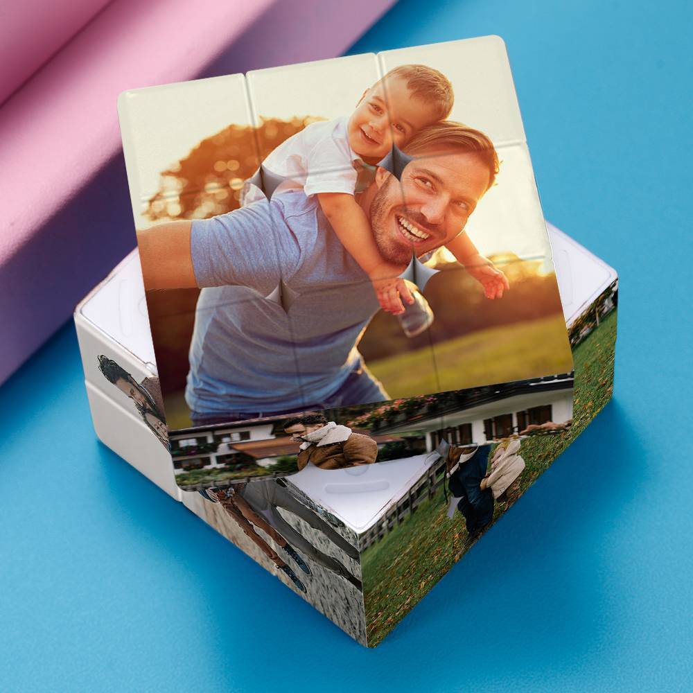 Father's Day Gifts for Dad Custom Multi Photo Six Side Rubic's Cube