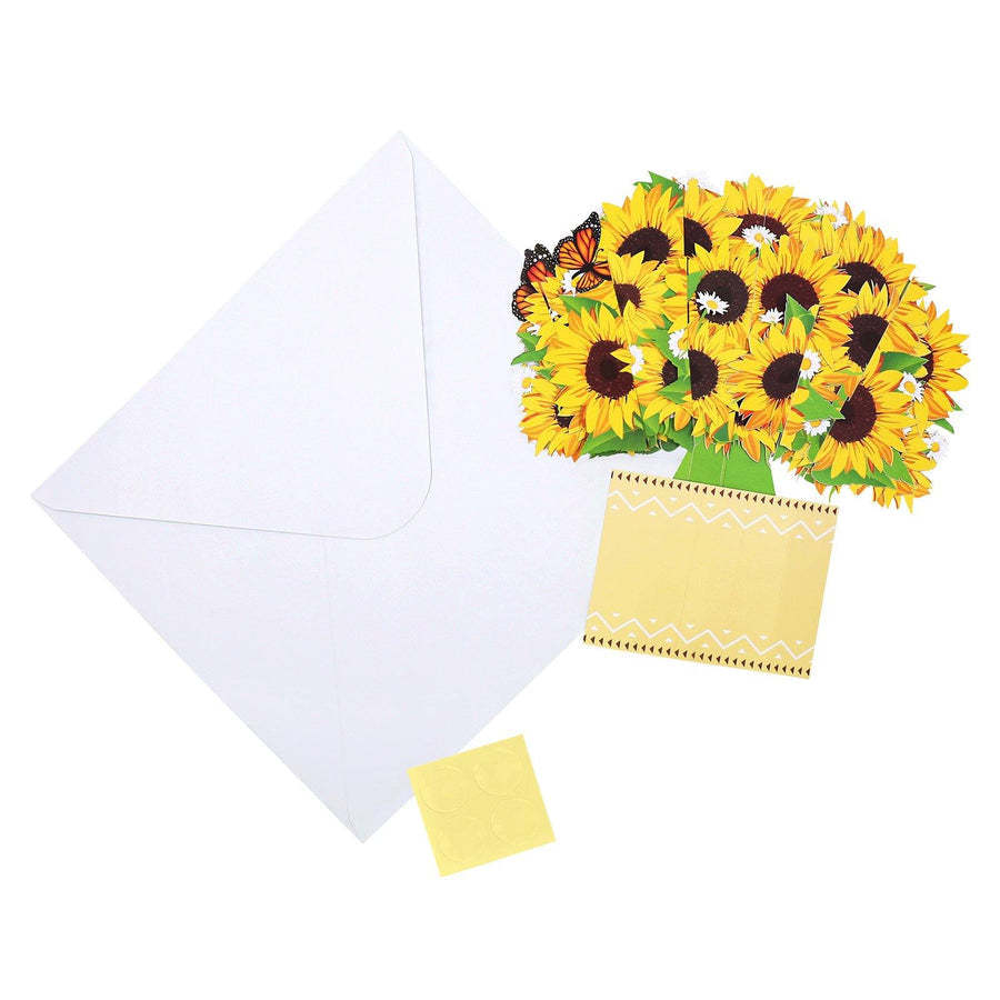 Sunflower Paper Bouquet Flower Bouquet Card for Mother's Day - MyFaceBoxerUK