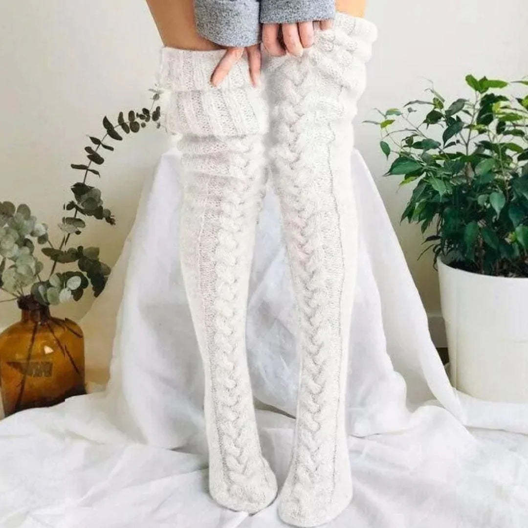 Knitted Over The Knee Socks Women Winter Leg Warmers Over Knee Thick Leg Warmers - MyFaceBoxerUK