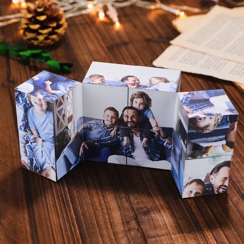 Custom Folding Picture Cube Gifts for Father