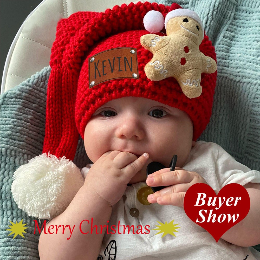 Personalized Name Knitted Winter Christmas Hat ForKids