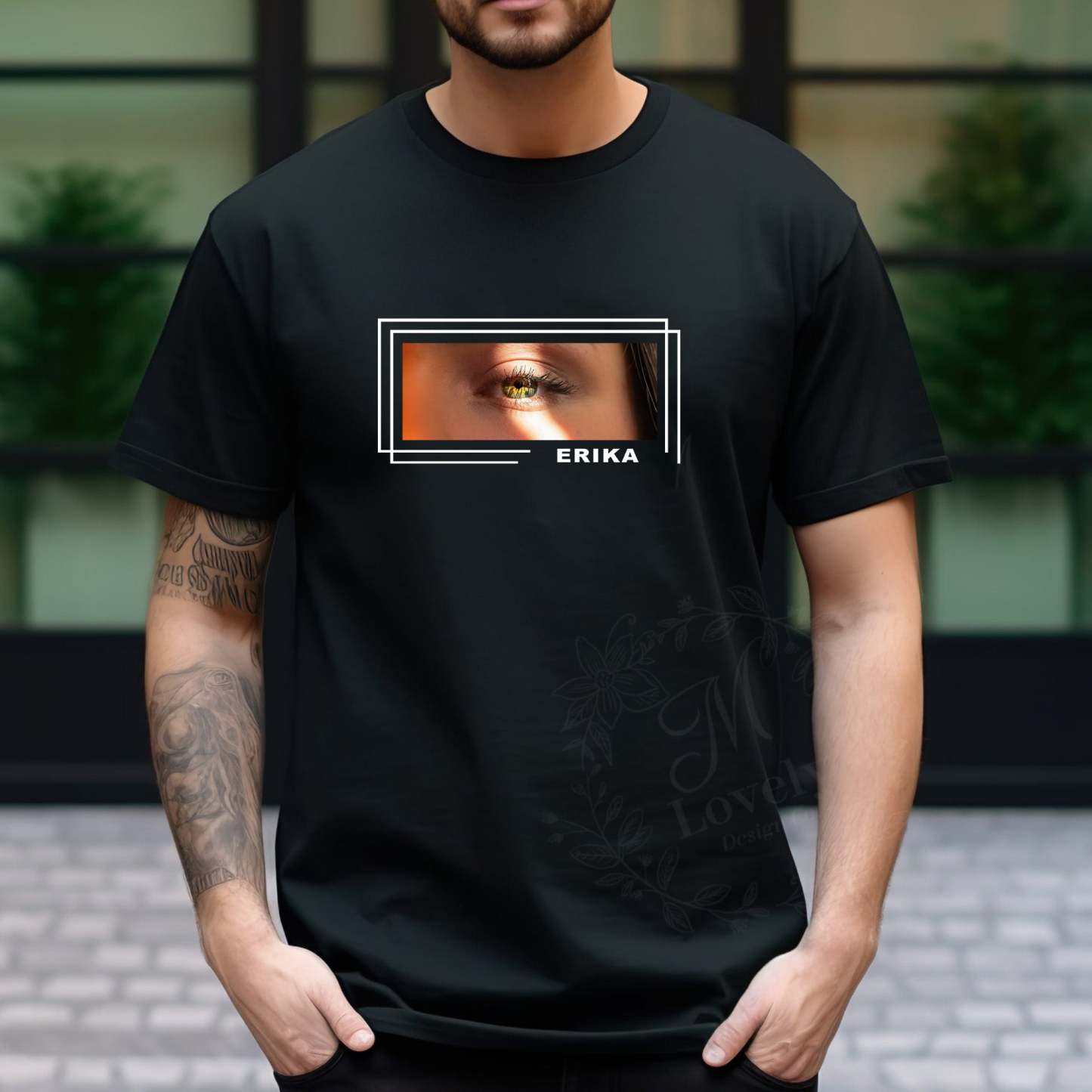 Unique Custom Eyes Tee Loved One's Eyes Shirt Personalized Eyes Artwork Tee Unique Eyes Sketch Art from Photo Gift for Your Love - MyfaceboxerUK