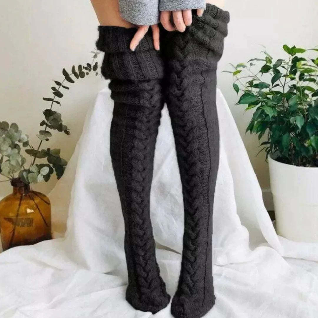 Knitted Over The Knee Socks Women Winter Leg Warmers Over Knee Thick Leg Warmers - MyFaceBoxerUK