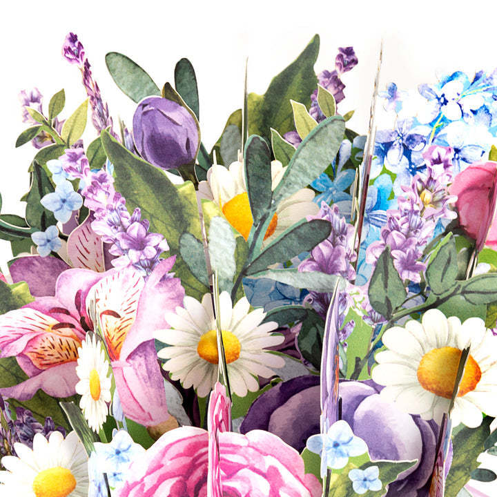 Happy Mother's Day Pop up Card Purple Flowers Card for Mother's Day	 - MyFaceBoxerUK