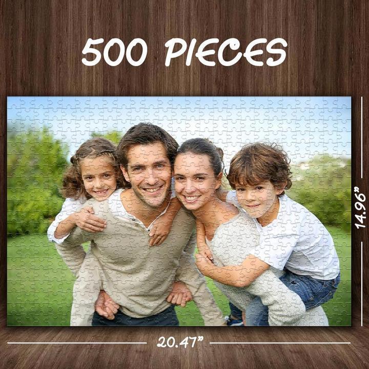 Custom Photo Jigsaw Puzzle Best Indoor Gifts 300-1000 pieces To The Best Dad - MyFaceBoxerUK
