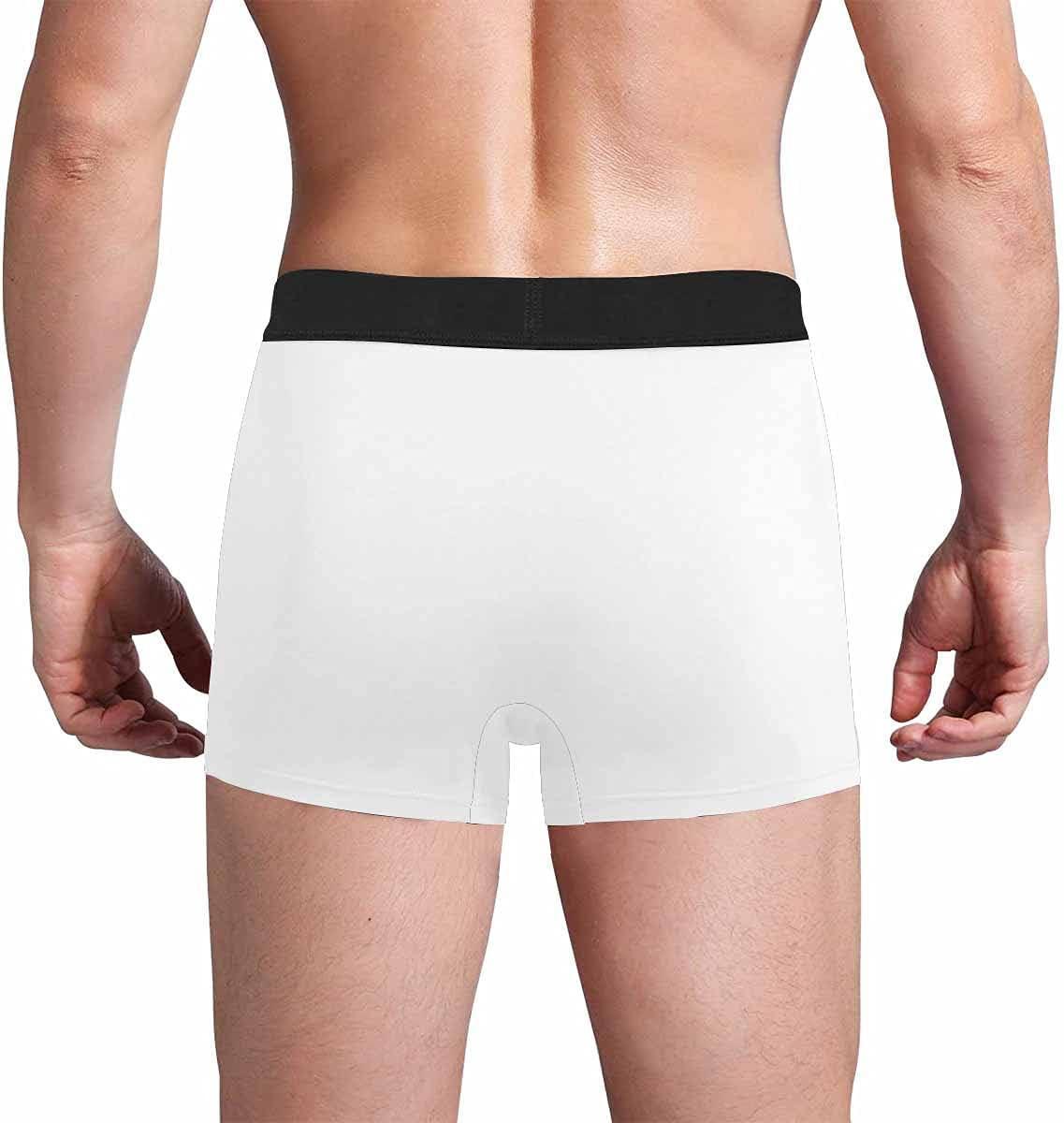 Personalized Face Men's Boxer Briefs Underwear Shorts Underpants with Photo Just Turn It On All Gray Stripe