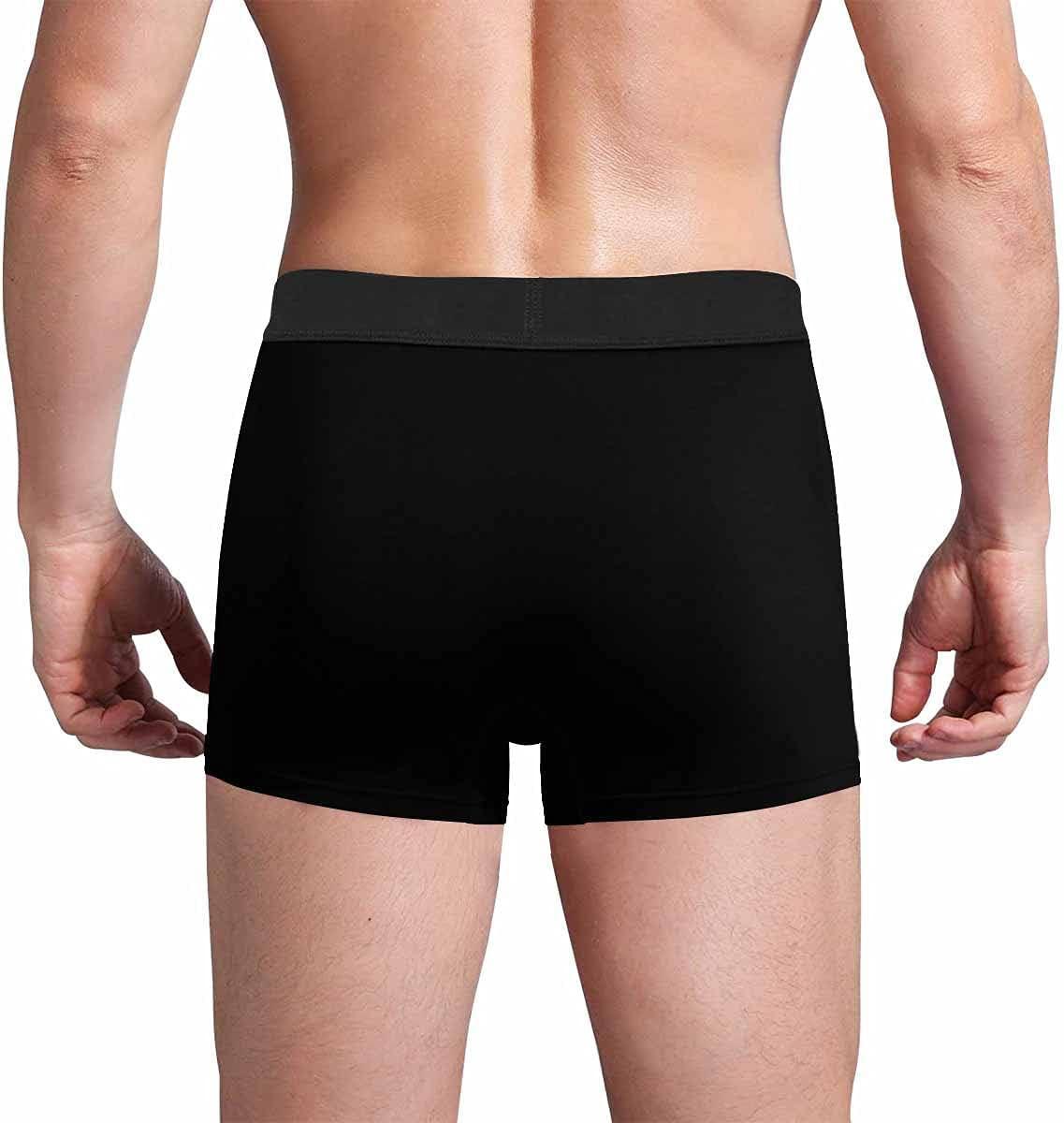 Personalized Face Men's Boxer Briefs Underwear Shorts Underpants with Photo Just Turn It On All Gray Stripe