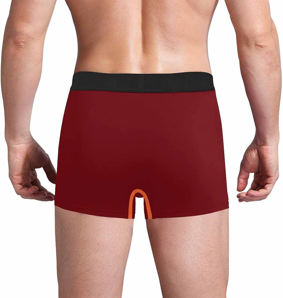 Personalized Face Men's Boxer Briefs Underwear Shorts Underpants with Photo Just Turn It On All Gray Stripe